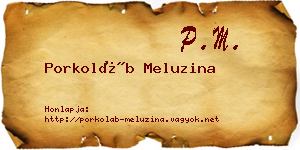 Porkoláb Meluzina névjegykártya